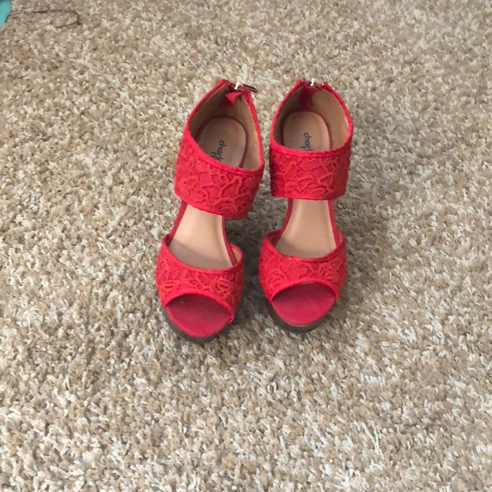 3 for $20 Charlotte Russe Red platform sandals sz8